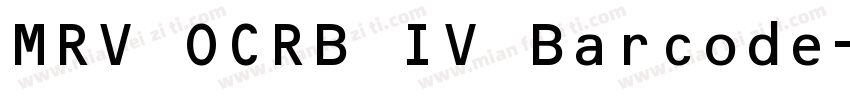 MRV OCRB IV Barcode字体转换